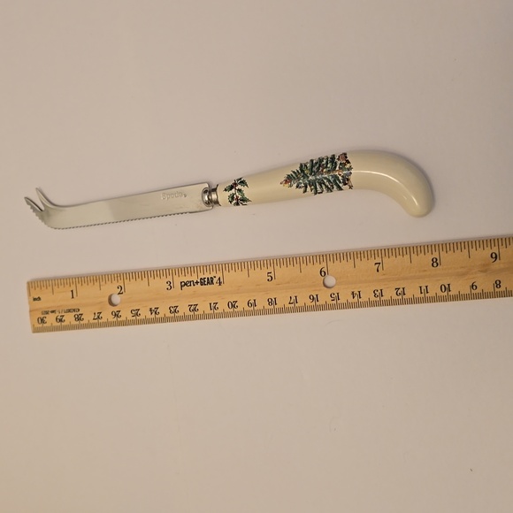 Spode Christmas Tree Appetizer Plate with Knife - Picture 10 of 13